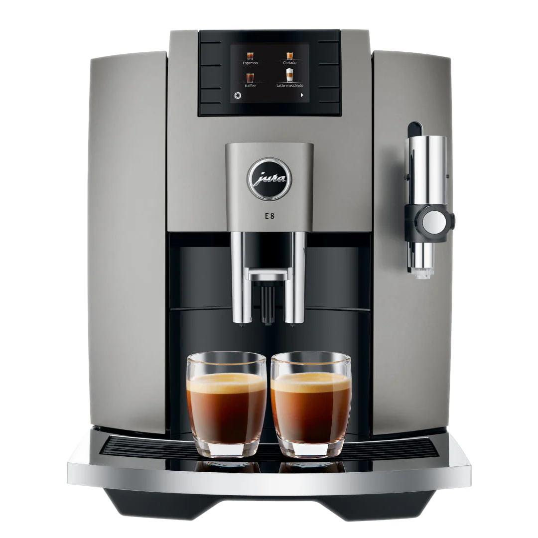 מכונת אספרסו Jura E8 Dark Inox נירוסטה כהה דור 3