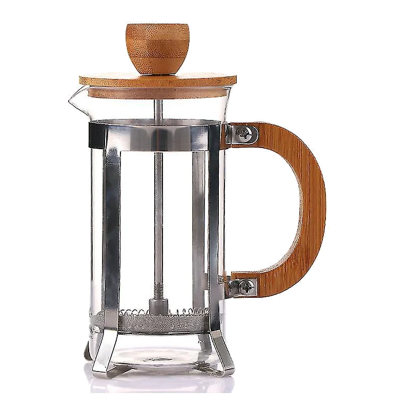 פלנג'ר 4 כוסות עם ידית ומכסה מעץ - 600ml - Image 2