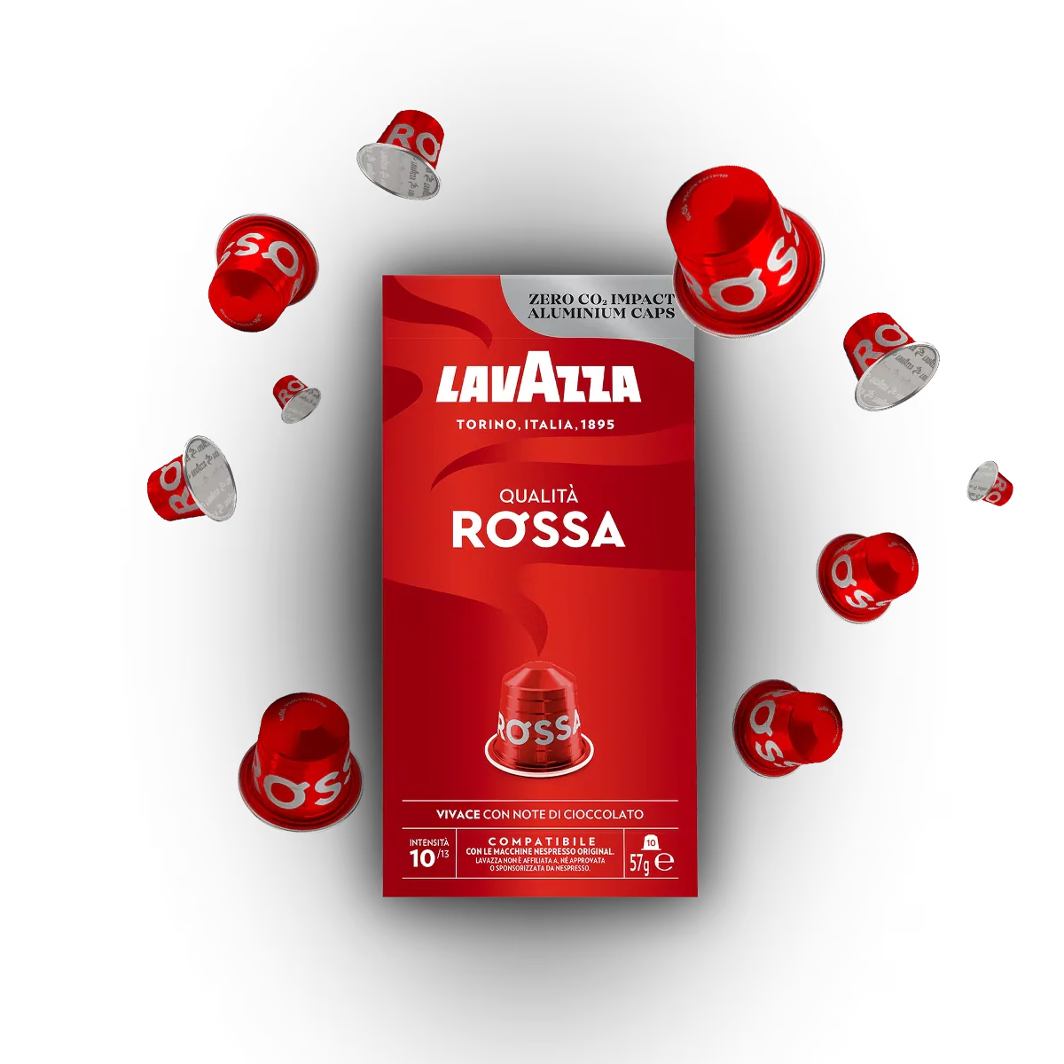 10 קפסולות Lavazza ROSSA תואמות נספרסו - Image 3