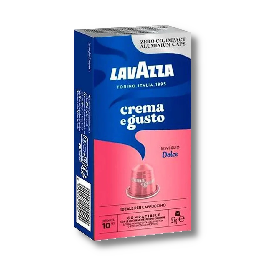 10 ืงืคืกืืืืช Lavazza Crema e Gusto Dolce ืชืืืืืช ื ืกืคืจืกื