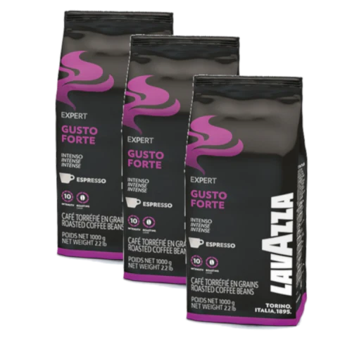 3 ืง"ื ืคืืื ืงืคื ืืืืืฆื ืืืกืื ืคืืจืื Lavazza Gusto Forte