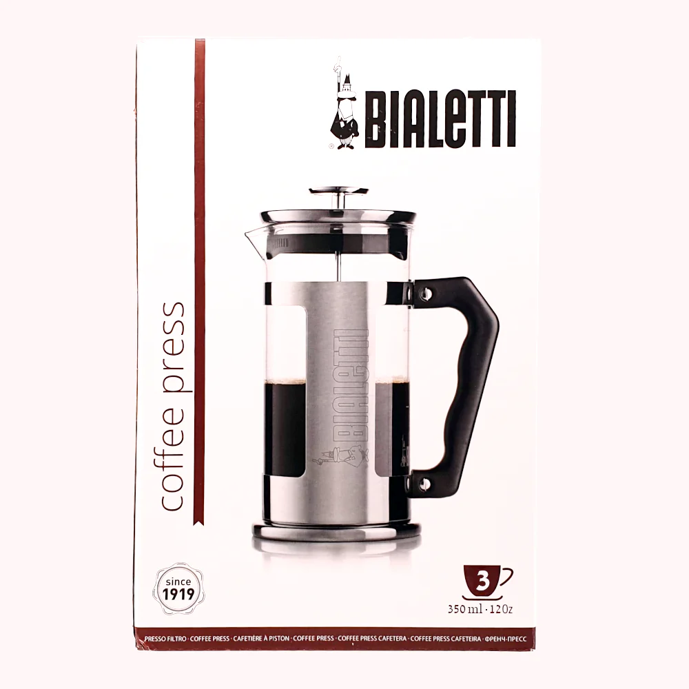 פלנג'ר 3 כוסות זכוכית ונירוסטה של ביאלטי Bialetti Coffee Press 3 Cups - Image 2