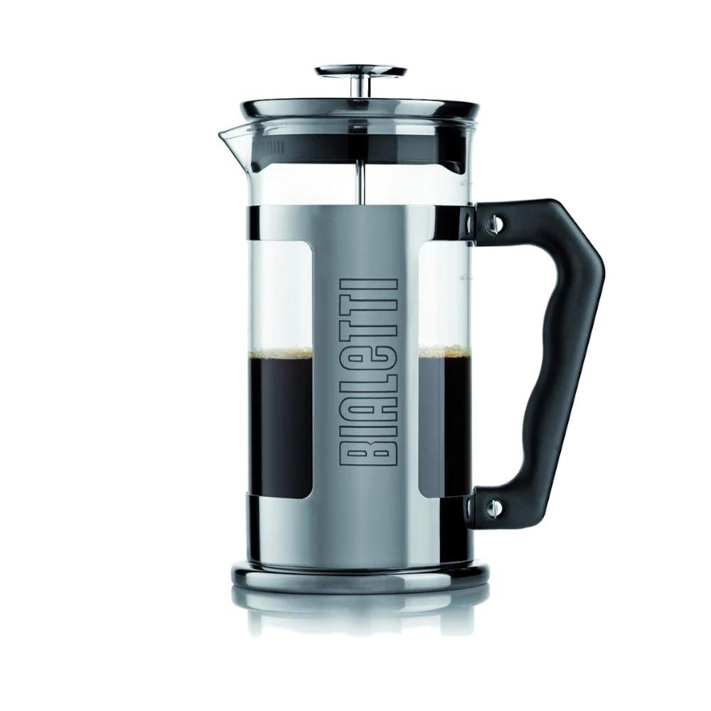 פלנג'ר 5 כוסות זכוכית ונירוסטה של ביאלטי Bialetti Coffee Press 5 Cups