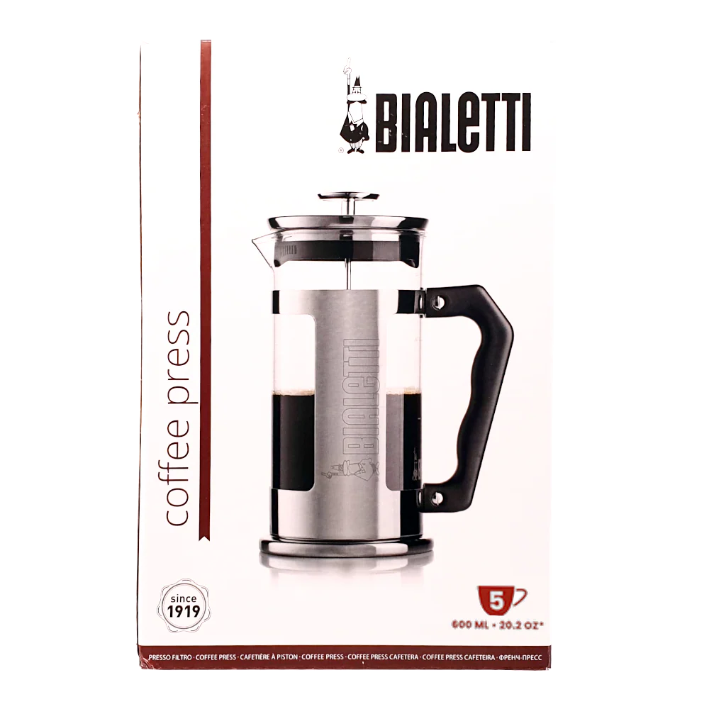 פלנג'ר 5 כוסות זכוכית ונירוסטה של ביאלטי Bialetti Coffee Press 5 Cups - Image 2