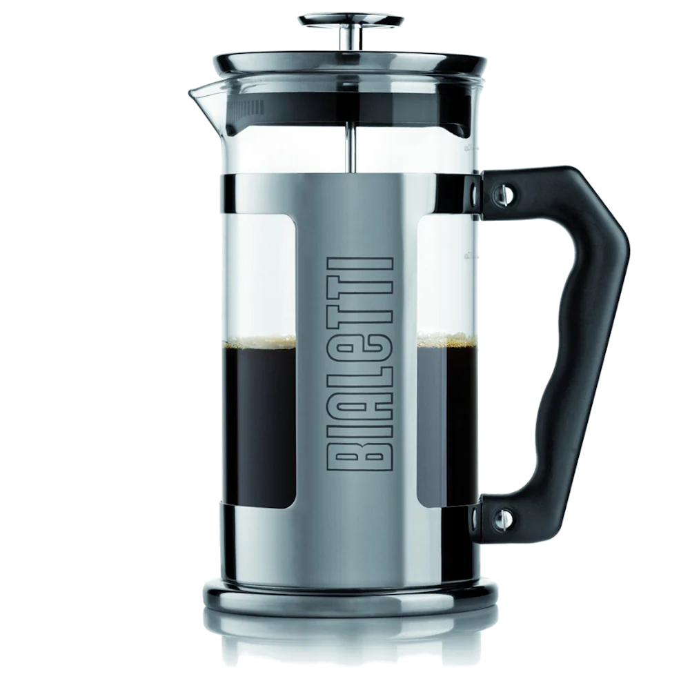 פלנג'ר 8 כוסות זכוכית ונירוסטה של ביאלטי Bialetti Coffee Press 8 Cups
