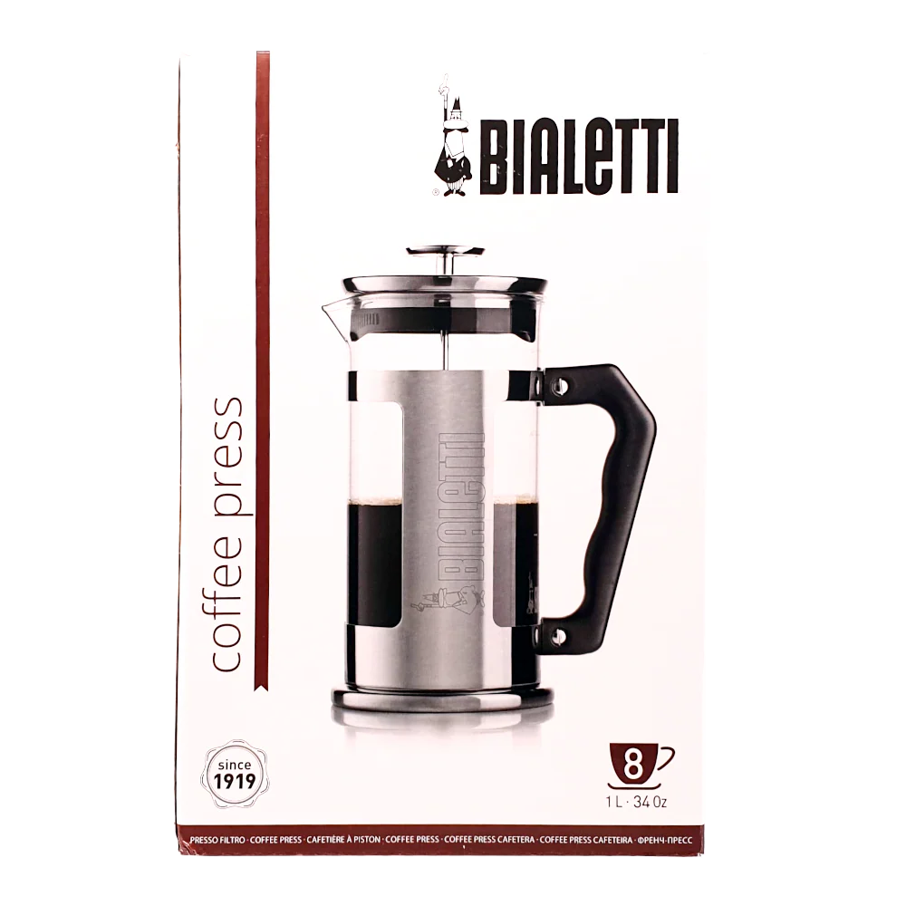 פלנג'ר 8 כוסות זכוכית ונירוסטה של ביאלטי Bialetti Coffee Press 8 Cups - Image 2