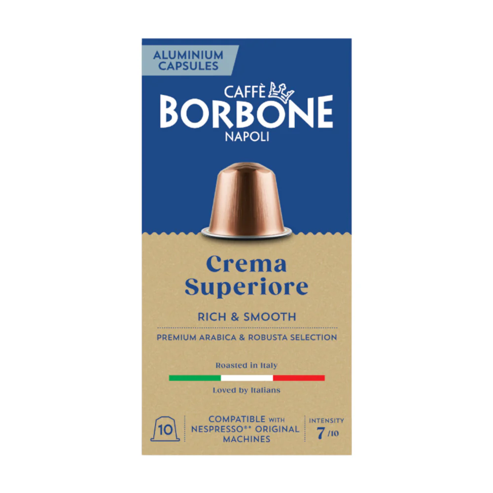 10 קפסולות Crema Superiore של בורבון תואם נספרסו