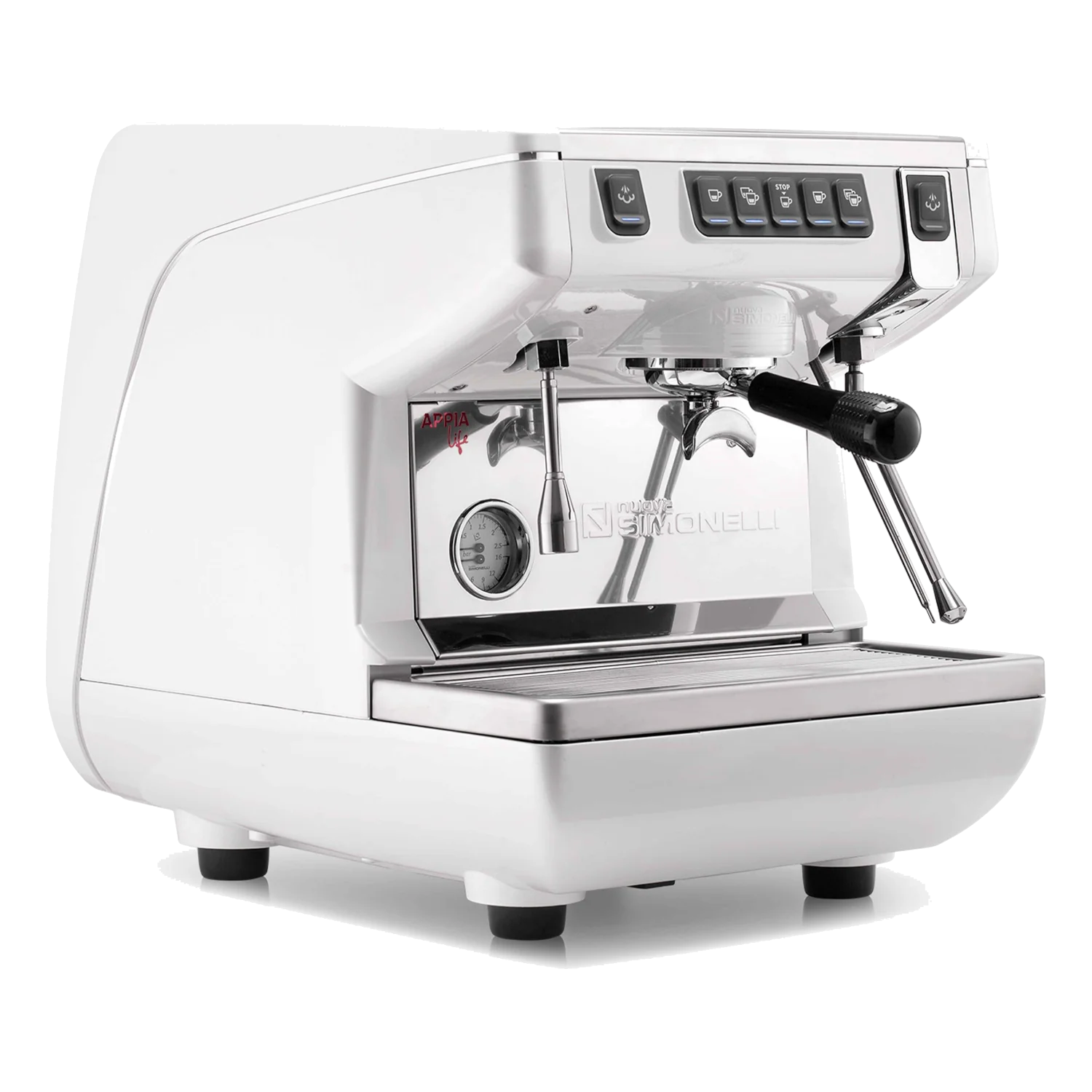 מכונת אספרסו מסחרית ראש אחד לבנה - Nuova Simonelli Appia Life 1G